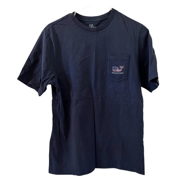 Vineyard Vines Boys short sleeve Americana Usa Flag Patriotic Whale T shirt 18 - Picture 3 of 7